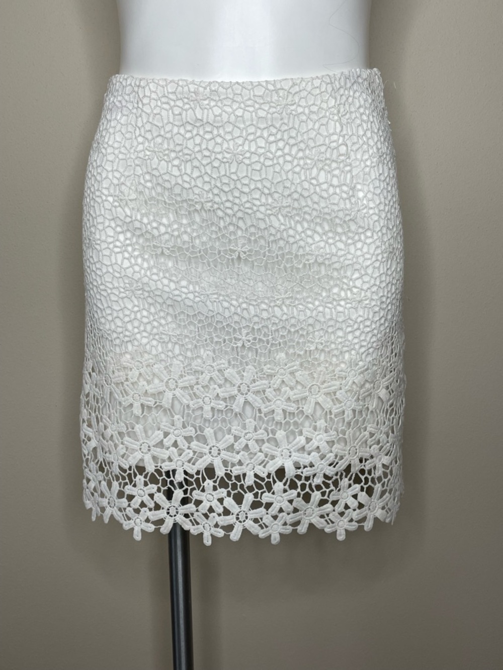 Sugarlips White Crochet Lace Mini Skirt